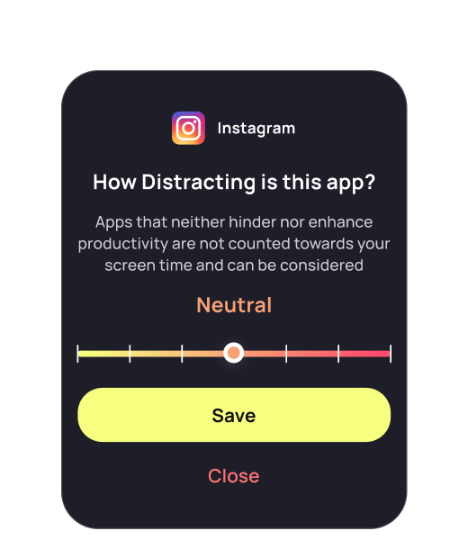 Rate an app and receive screen time suggestions